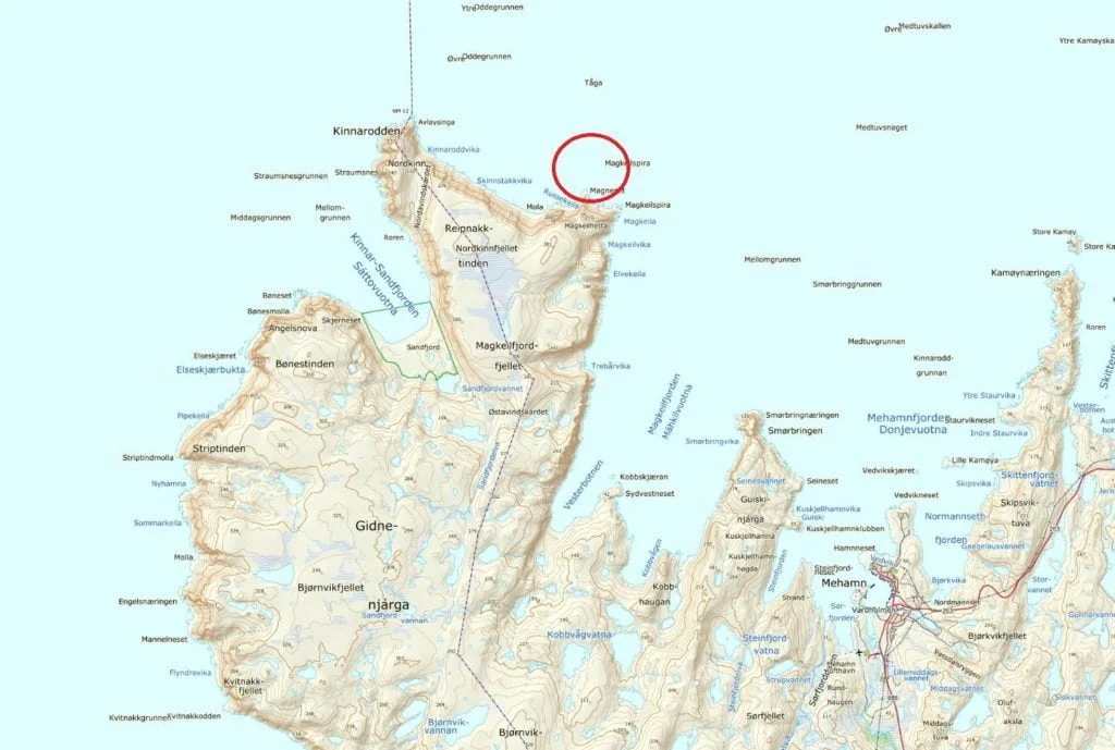 Fiskebåt gikk ned ved Kinnarodden